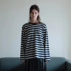 THE MOOD スラブボーダーロングTシャツ - メルカリ