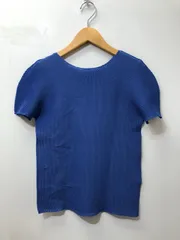 393☆me ISSEY MIYAKE ミー イッセイミヤケ☆シンプルカットソー ブルーのサムネイル