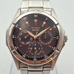 SEIKO WIRED セイコー ワイアード SOLAR ソーラー  V14J-0AS0 クロノグラフ 腕時計 メンズ 時計 【12896】のサムネイル