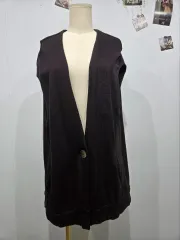 YOHJI YAMAMOTO ヨウジヤマモト ブラック Vネック ベスト ジャケット カーディガンのサムネイル