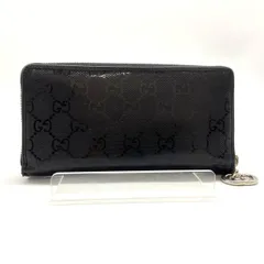 ★GUCCI グッチ ラウンドファスナー 長財布 212110 ブラック GGインプリメ PVC レザー GG柄 現状品★008283のサムネイル