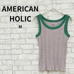 AMERICAN HOLIC ボーダーリブタンクトップ M 古着のサムネイル