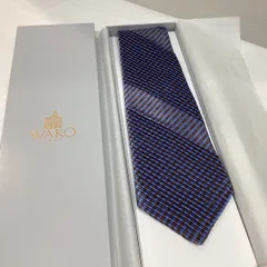 RR266247635　ステファノリッチ　未使用プリーツネクタイ　ブルー系　剣幅10㎝のサムネイル