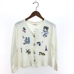 Super Beauty スーパービューティー お絵描き刺繍カーディガン サイズ:42 ビジュー/42    ホワイト レディース / 240001212889のサムネイル