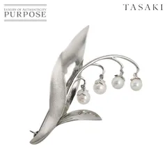 タサキ TASAKI アコヤ真珠 5.7-4.7mm ブローチ K14 WG ホワイトゴールド パール 田崎真珠 Akoya Pearl Brooch 90324481のサムネイル