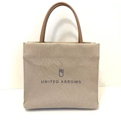 【美品】人気のベージュ！UNITED ARROWS＊ロゴ トートバッグ S  ユナイテッドアローズのサムネイル