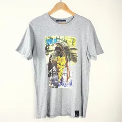 Johnbull ジョンブル Tシャツ 半袖 クルーネック フロントプリント フォトプリント コットン100% レギュラーフィット カジュアル グレー サイズM　NA381のサムネイル