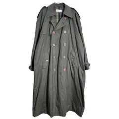 80年代 YVES SAINT LAURENT イヴ サンローラン トレンチコート オリーブ(メンズ 50)中古 古着 Y5224のサムネイル