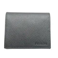 【未使用】 PRADA プラダ コインケース 財布 ユニセックス 型押し加工 高級感 シンプル コンパクト 軽量 上品 ビジネス おしゃれ 耐久性 NERO ブラック サフィアーノレザー 2MM935 メンズ☆送料無料☆ 当店通常価格37,800円のサムネイル
