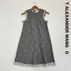 ALEXANDER WANG ツイードワンピース ノースリーブ フリンジ T ALEXANDER WANG アレキサンダーワン ツイードフリンジノースリーブ