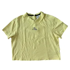  LACOSTE LIVE ラコステライブ 半袖ポロシャツ イエロー バックファスナー ワニロゴ ワッペン レディース36【C480】のサムネイル