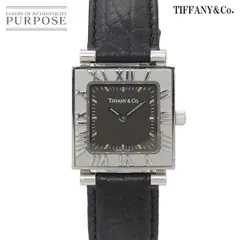 ティファニー TIFFANY&Co アトラス スクエア 13579989 ヴィンテージ レディース 腕時計 ブラック クォーツ ウォッチ Atlas Square 90333402のサムネイル