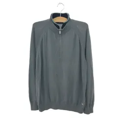 Zegna Sport ゼニアスポーツ 長袖ハーフジップニット 大きいサイズ:XXL 襟レイヤード/メタルプレート    グレー メンズ / 240001188550のサムネイル