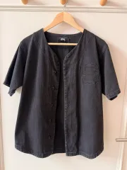 STUSSY ステューシー ブラックデニム ベースボール ジャケットのサムネイル