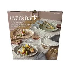 OVER & BACK オーバー アンド バック スカラップ ディナープレート 4PC  全国送料無料※一部除くのサムネイル