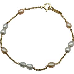 タサキ TASAKI K18 ブレスレット 2連 淡水真珠 3色パール 美品 - メルカリ