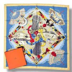極美品 HERMES エルメス スカーフ カレ90 MONSIEUR ET MADAME ムッシュ