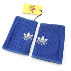 グッチ アディダス 刺繍ロゴ ニット グローブ 手袋 715086 ブルー【中古】のサムネイル
