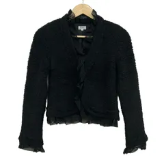 FOXEY(フォクシー) ジャケット サイズ40 M レディース美品  - 17527 黒 長袖/カシミヤ/チュール/フリル/BOUTIQUE/肩パッド/秋/冬のサムネイル