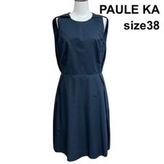 PAULE KA ポールカ ドラップデザイン ノースリーブワンピース 40