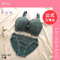 【新品】ビーオーエヌ ボリュームフラワー シリーズ 脇高 ブラジャー ショーツ セット GHI 大きいサイズ 脇すっきり 脇肉 bon(I85-LL)のサムネイル