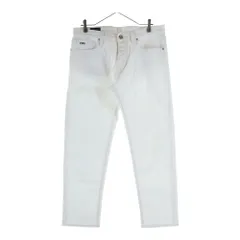 EMPORIO ARMANI (エンポリオアルマーニ) ロゴプレート バックプリント コットンストレッチデニムパンツ ジーンズ ホワイトのサムネイル