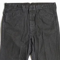 【名作】RRL【BLACK WABASH STRIPE TROUSER】34×32 ブラック ウォバッシュ トラウザー パンツ ダブルアールエル 26070041のサムネイル