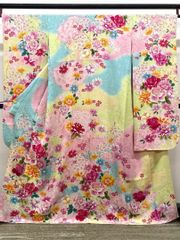 振袖 銀通し ラメ刺繍 やまと扱い 身丈162cm 撥水加工済 MO3861 - メルカリ