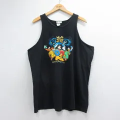 XL/古着 ビンテージ タンクトップ メンズ 00年代 00s ディズニー ミッキー ドナルドダック グーフィー 大きいサイズ コットン クルーネック ブラック 26jun16のサムネイル