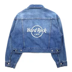 Hard Rock Cafe by NAVE クロップド ロゴ Gジャン デニムジャケット S インディゴ ブルー バックロゴ刺繍 オンワード樫山 未使用品のサムネイル