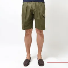【40%OFF】50サイズ GTA（ジーティーアー） GHURKA SHORTグルカショーツ ガーメントダイストレッチコットンヘリンボーン2プリーツグルカショーツ 61459 13121001025 オリーブ 新品のサムネイル