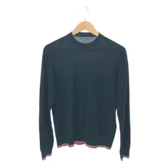 PRADA プラダ 長袖クルーネックニット サイズ:46 ライン/ウール    ブラック メンズ / 240001197879のサムネイル