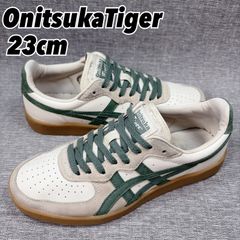 美品】オニツカタイガーGSM 23白 グリーンOnitsuka Tiger - メルカリ