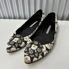 MANOLO BLAHNIK 花柄 ビジュー パンプスのサムネイル
