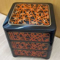 鎌倉彫り 重箱 二段 溜塗 竹彫り 漆器 鎌倉彫り 重箱 二段 溜塗 竹彫り 漆器 - メルカリ