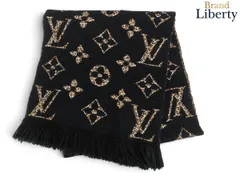 【レア新品同様】ルイヴィトン LOUIS VUITTON エシャルプ モノグラム ジャイアント ジャングル マフラー ストール レオパード ロゴマニア ブラック ベージュ ウール74% シルク26% M75885のサムネイル