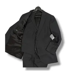 極美品 HUGO BOSS ヒューゴボス スリーピース スーツ 3ピース セットアップ ベスト ブラック 50 XL ビジネス フォーマルのサムネイル