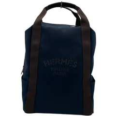 エルメス HERMES サックドパンサージュ グルーム バックパック ネイビー SV金具 トワル メンズ リュック・デイパックのサムネイル