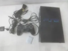  ゲーム プレイステーション2 PS2 本体 動作品 SCPH-50000 ミッドナイトブラック コントローラー 周辺機器 付き 中古品のサムネイル