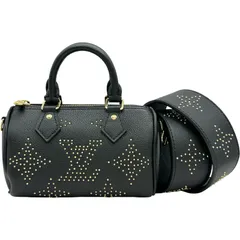 ルイ・ヴィトン LOUIS VUITTON ナノ・スピーディ M46745 ブラック モノグラム・アンプラント・スタッズ レディース ショルダーバッグのサムネイル
