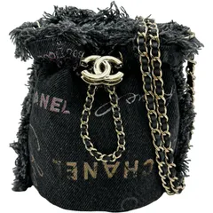 シャネル CHANEL ミニ チェーンバケットバッグ AP2603 32番台 ブラック デニム レディース ショルダーバッグのサムネイル