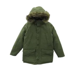 ギャップキッズ GAP KIDS ダウンジャケット XXL カーキ ファーフード付き ミドル丈 /YS21 ■GY74 男の子のサムネイル