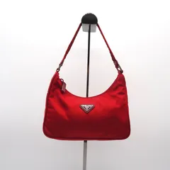PRADA 三角ロゴ ミニ ハンドバッグ ナイロン レッド プラダのサムネイル