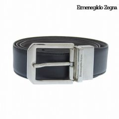 未使用品】エルメネジルド ゼニア ベルト リバーシブル レザー BK / BR