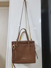 FERRAGAMO フェラガモエイミーキップスキン トートバッグクロス ブラウンのサムネイル