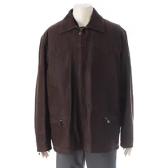 ヴェルサーチェ ヴィンテージ レザー ジャケット インナー付き ※ネーム入り ブラウン 50【中古】のサムネイル