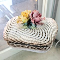 最終価格 来週戻します。 ナンタケットバスケット 珍しいクラッチかご