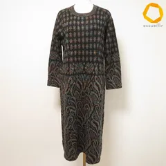 #wnc サイトウトヨコ 斉藤都世子 ワンピース ニット 黒 マルチ ラメ 刺繍 総柄 レディース [1017028]のサムネイル
