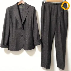 #wnc レリアン Leilian セットアップ ツーピース パンツスーツ 11 茶系 イタリア製生地 カラーネップ レディース [1018397]のサムネイル