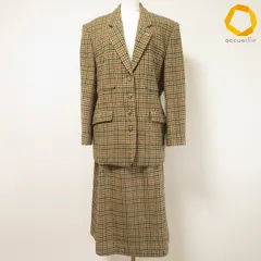 #wnc カネコイサオ KANEKO ISAO セットアップ スカートスーツ ベージュ 緑 茶 ツイード チェック ロング レディース [1019402]のサムネイル